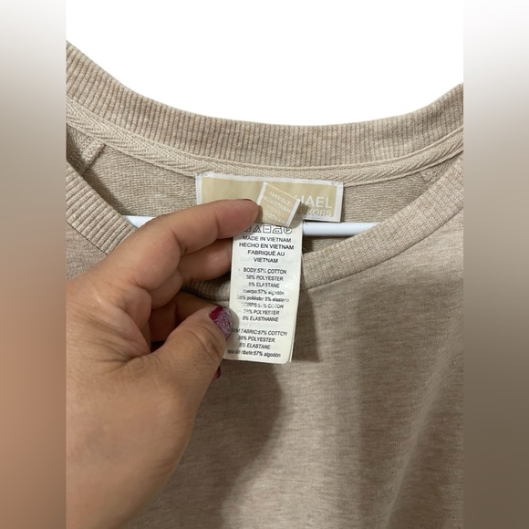 💚💜Michael Kors Lace Up Tie Crew Neck Athletic Sweatshirt - Picture 10 of 11